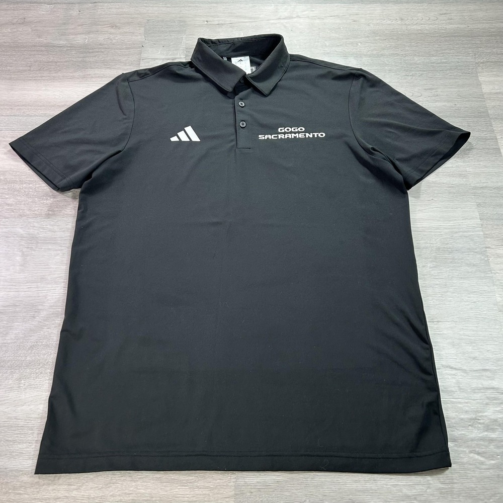 NWOT Sacramento State Hornets Adidas Polo‎ Shirt Mens Medium Black Player Issued